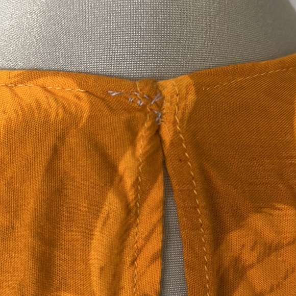 Tie front tropical burnt orange romper - Picture 8 of 8